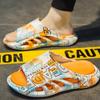 Summer Slippers Men Soft Bottom Indoor Home Platform Sandals Fashion Beach Shoes Couple Outdoor Non-Slip Bathroom Slides