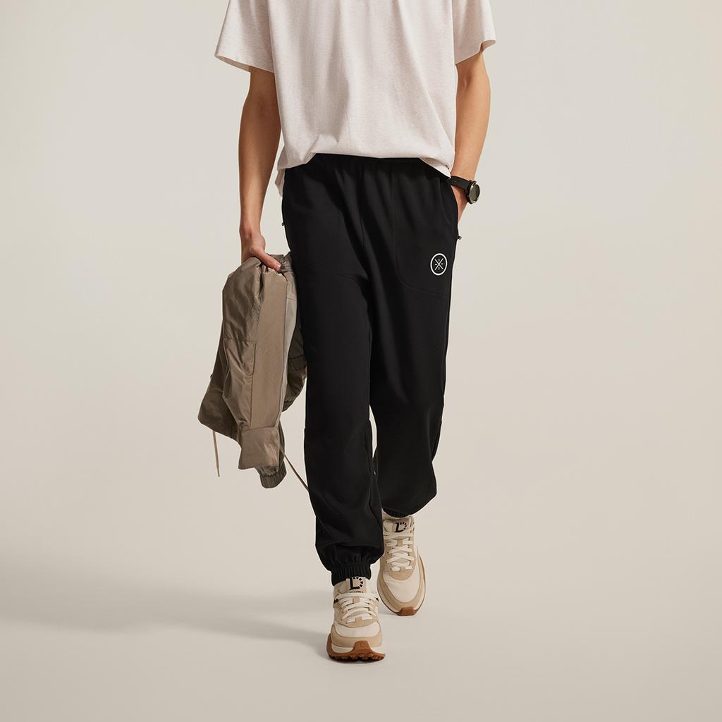 Li Ning Wade Series Casual Simple Cuffed Loose Knit Sports Pants Men bottoms Black AKLV079-1