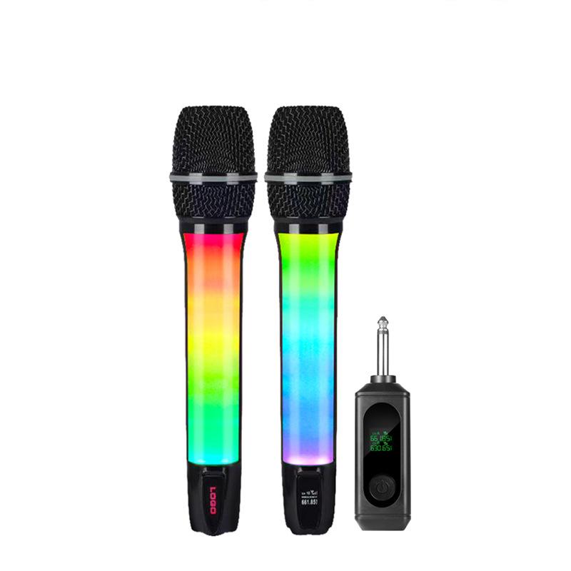RGB Wireless Handheld Microphone for Stage, KTV, and Broadcast – Dual Connectivity