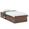 VidaXL Cadre de lit chêne marron 100x200 cm bois d'ingénierie, meuble de chambre à coucher, sommier, lit à panneaux, lit, 3281055