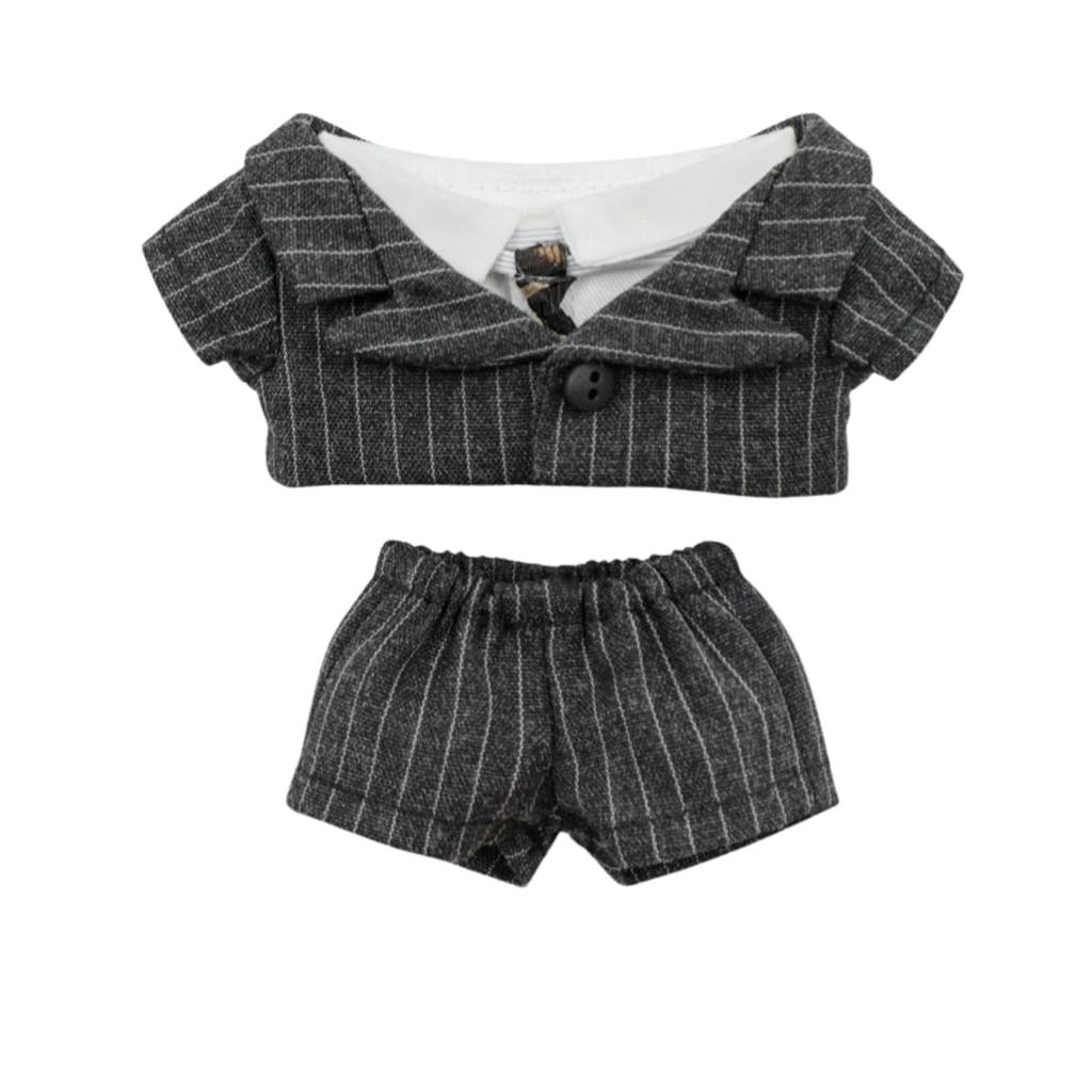 COZENTA Doll Stuffed Clothes Stuffed Clothes Shirt Pants Suit Tie Set Cute 10cm (Black)