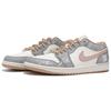 Jordan Air Jordan 1 Low top Vintage Basketball Shoes Men's Gray Pink 553558-169(Teamfour- )