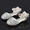 Toddler Girls Sandals Sequins Versatile Children Princess Causal Wedding Single Shoes Fashion Bowknot Kids Dress Single Shoes