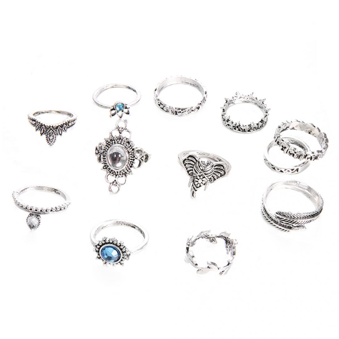 

Кольца 12 штук винтажный бохо стиль