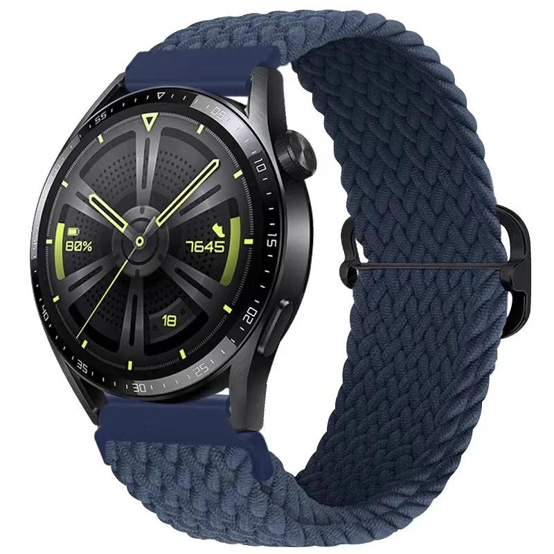 22mm 20mm Nylon Braided Strap For Huawei Watch 4/3/GT4-3 Samsung Watch 6/5/4/3 Fabric Bracelet Wristband Amazfit GTR 4/GTS4 Belt
