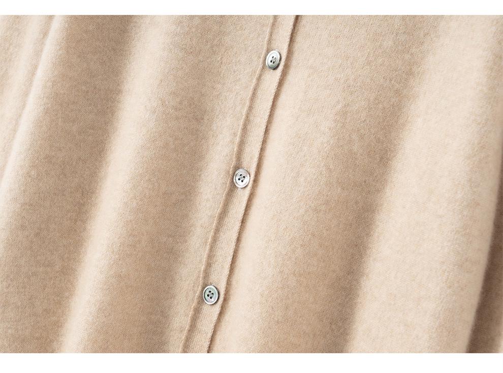 Women's 100% Cashmere Polo Neck Sweater - Versatile Autumn/Winter Knitwear Cardigan Blouse