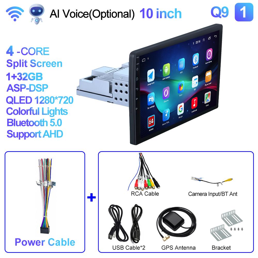 7'' 9'' 10'' 8Core Android 1Din Car Multimedia CarPlay Universal Navigation GPS 1 DIN Headunit Auto Radio Audio Stereo Dvd