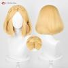 Anime Zelda Cosplay Princess Cosplay Wig 35cm/72cm Golden Yellow Pre Braid Women Wigs Heat Resistant Synthetic Hair + Wig Cap