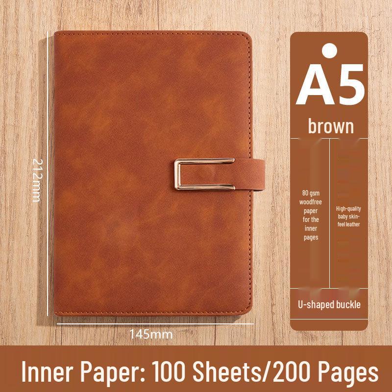 Custom Logo A5 High-End Office Notebook with Premium Cover and Inner Pages
