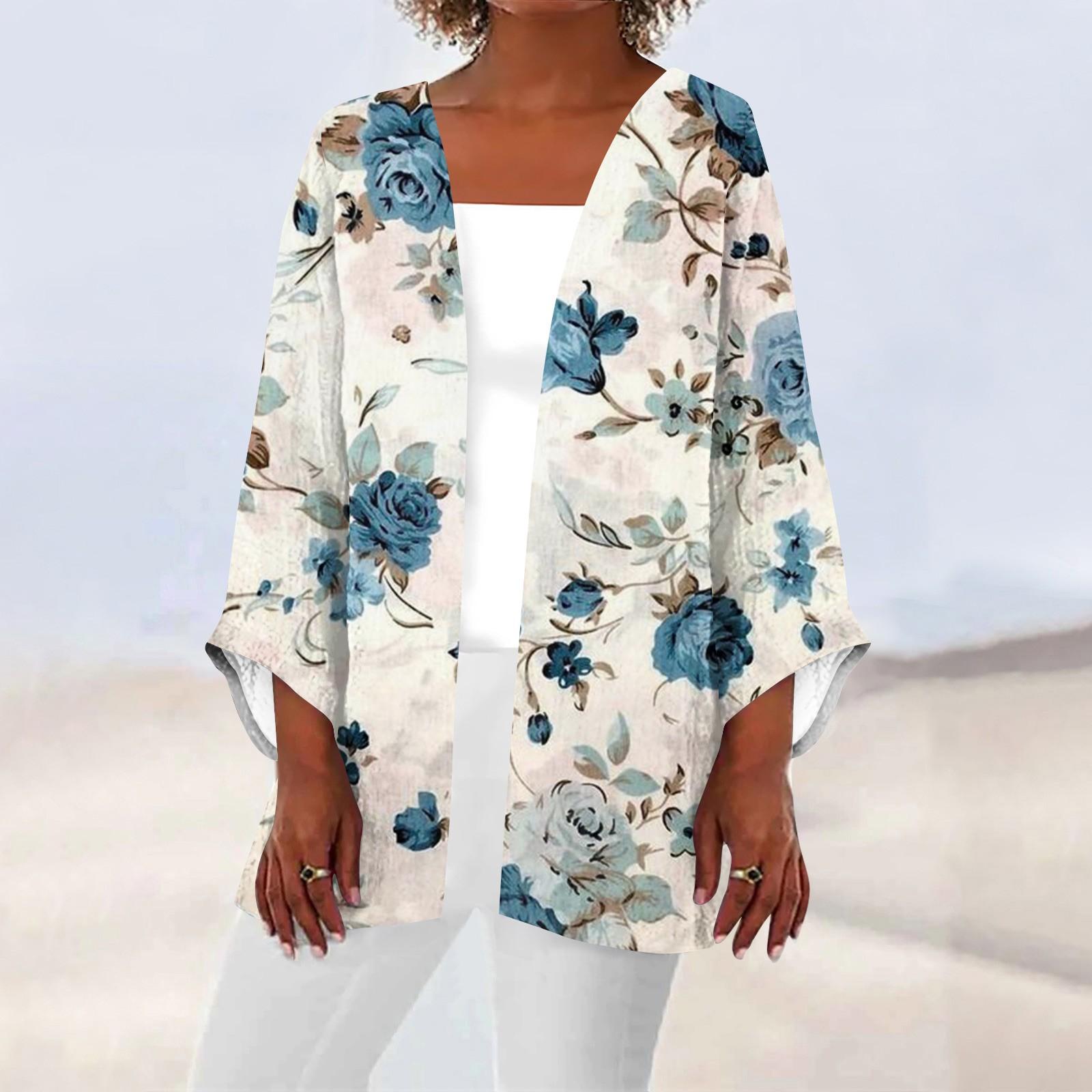 

Жіночий повсякденний модний легкий піджак середньої довжини з принтом у стилі ретро XL бежевий