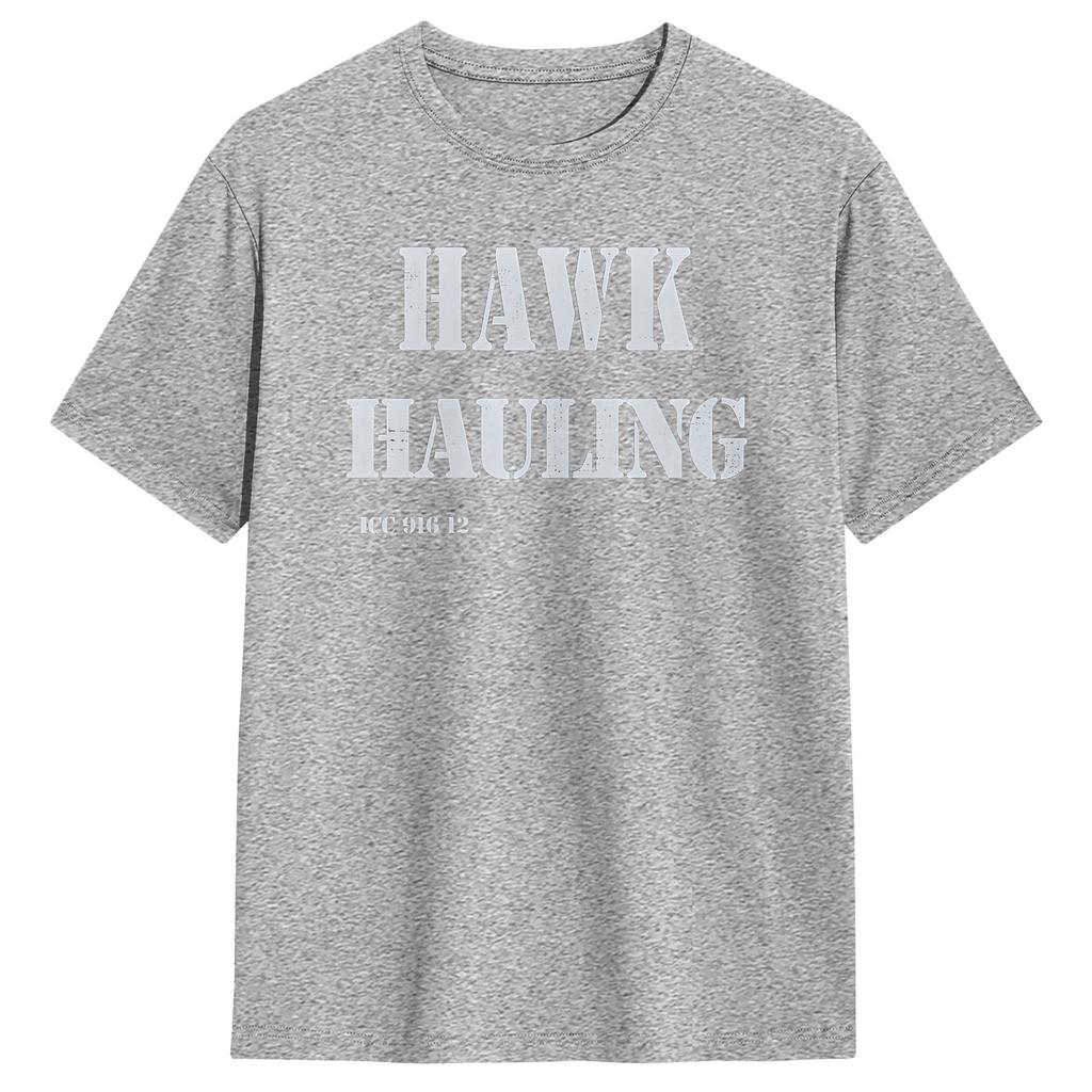 Hawk Hauling Tür Aufkleber T-Shirt Sommer Übertrieben Hippie T-Shirts Reine Baumwolle Rundhals Übergröße Kleidung Kurzarm T-Shirt