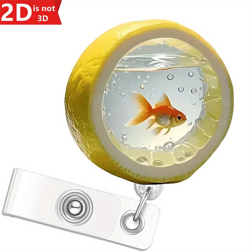 

2D Creative Badge Reel - Expandable acrylic ID clip for nurses, teachers, and healthcare workers. прозрачный