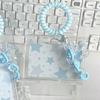 1 Set Ins Sweet Credit Card  Holder case Transparent Acrylic ID Card Cover Case with Pendant Kawaii Kpop Photo Card Protector