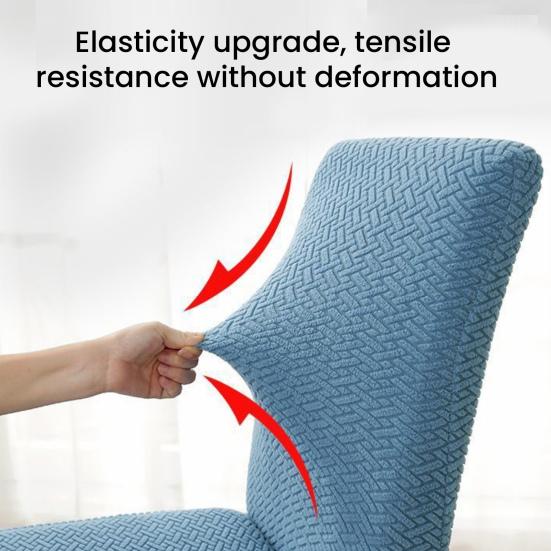 Spisestoltrekk Elastisk Jacquard Stoltrekk med Sittepute Avtakbart Vaskbart Slipcover Stolbeskytter for Hjem Restaurant