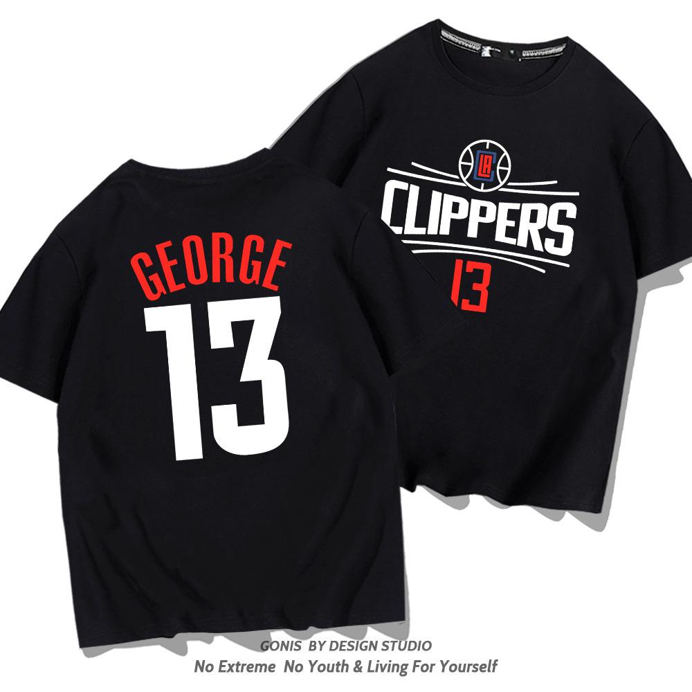 T-Clippers No. 13 short-sleeved T-shirt summer tide brand basketball sports loose half-sleeved youth half-sleeved parent-child wear XXS