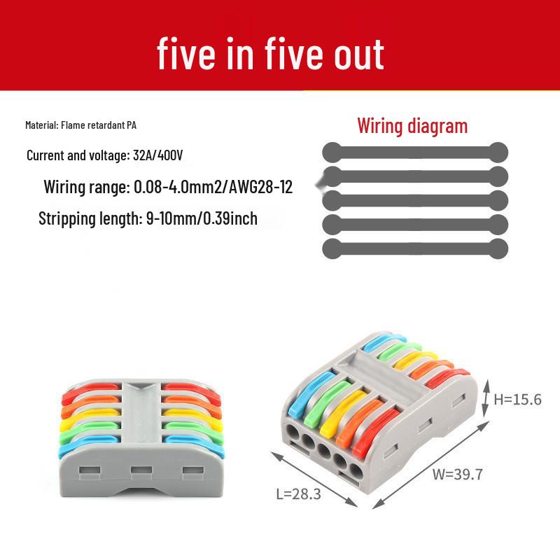 Universal Quick Connector: Soft/Hard Wire Terminal Splitter
