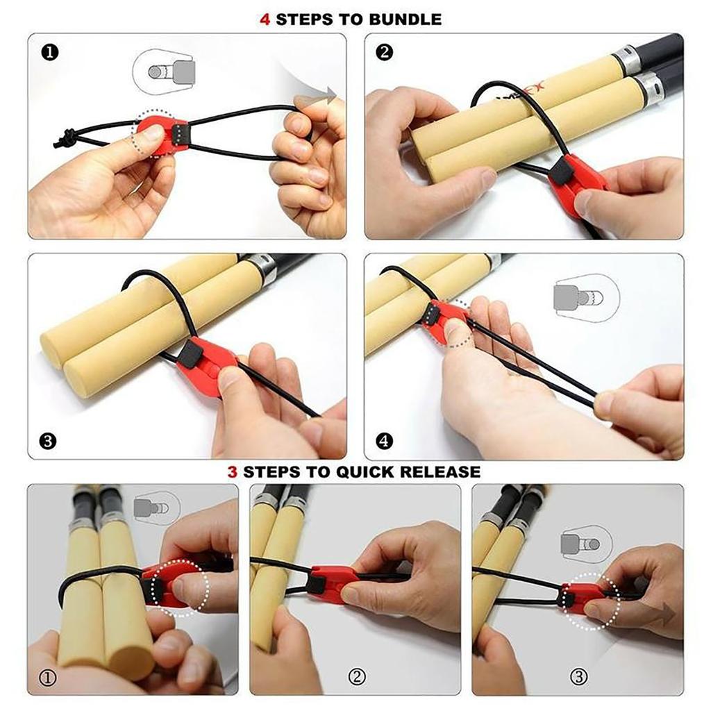 4pcs Fishing Rod Ties Leash Portable Fishing Rod Cord Straps Holders Organizer With Buckle Fishing Rod Accessories