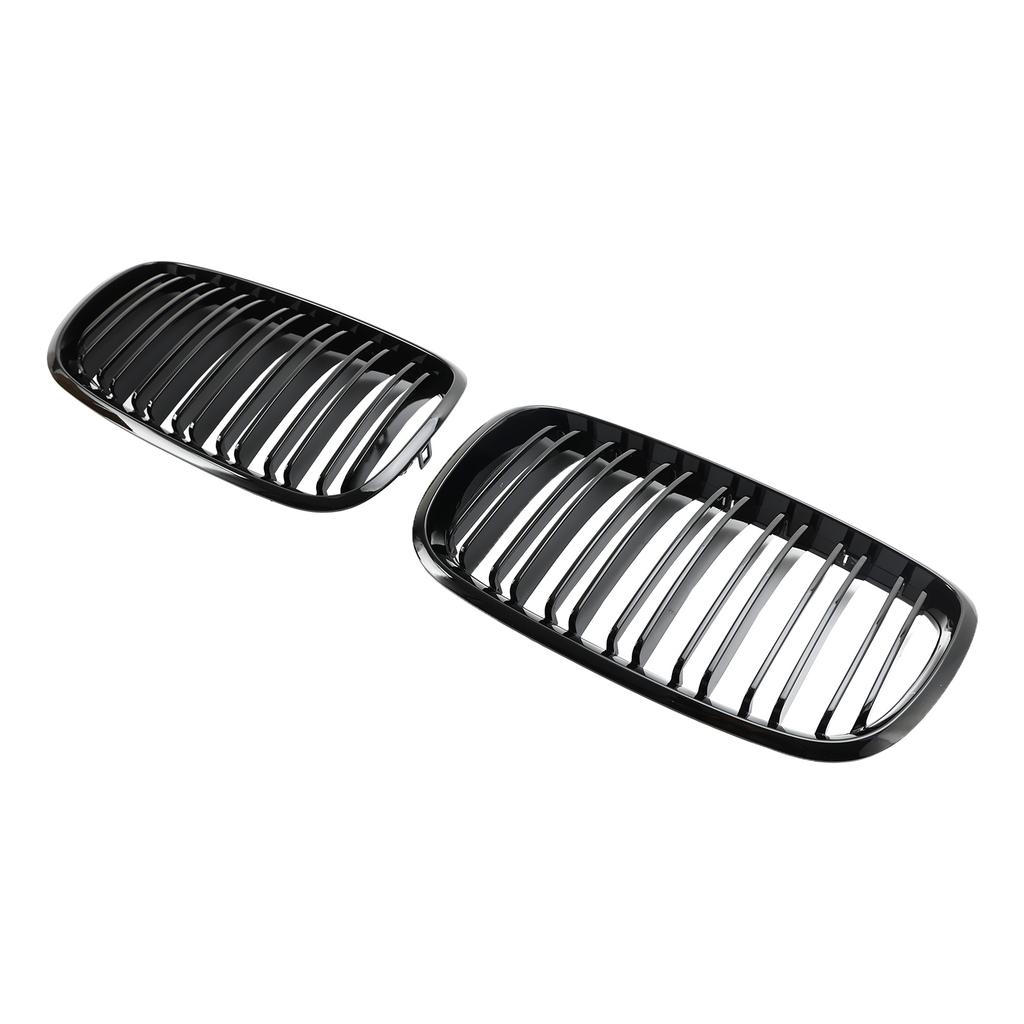 Front Bumper Kidney Grille Grill Fit BMW X5 E70 X6 E71 2007-2013 Gloss Black