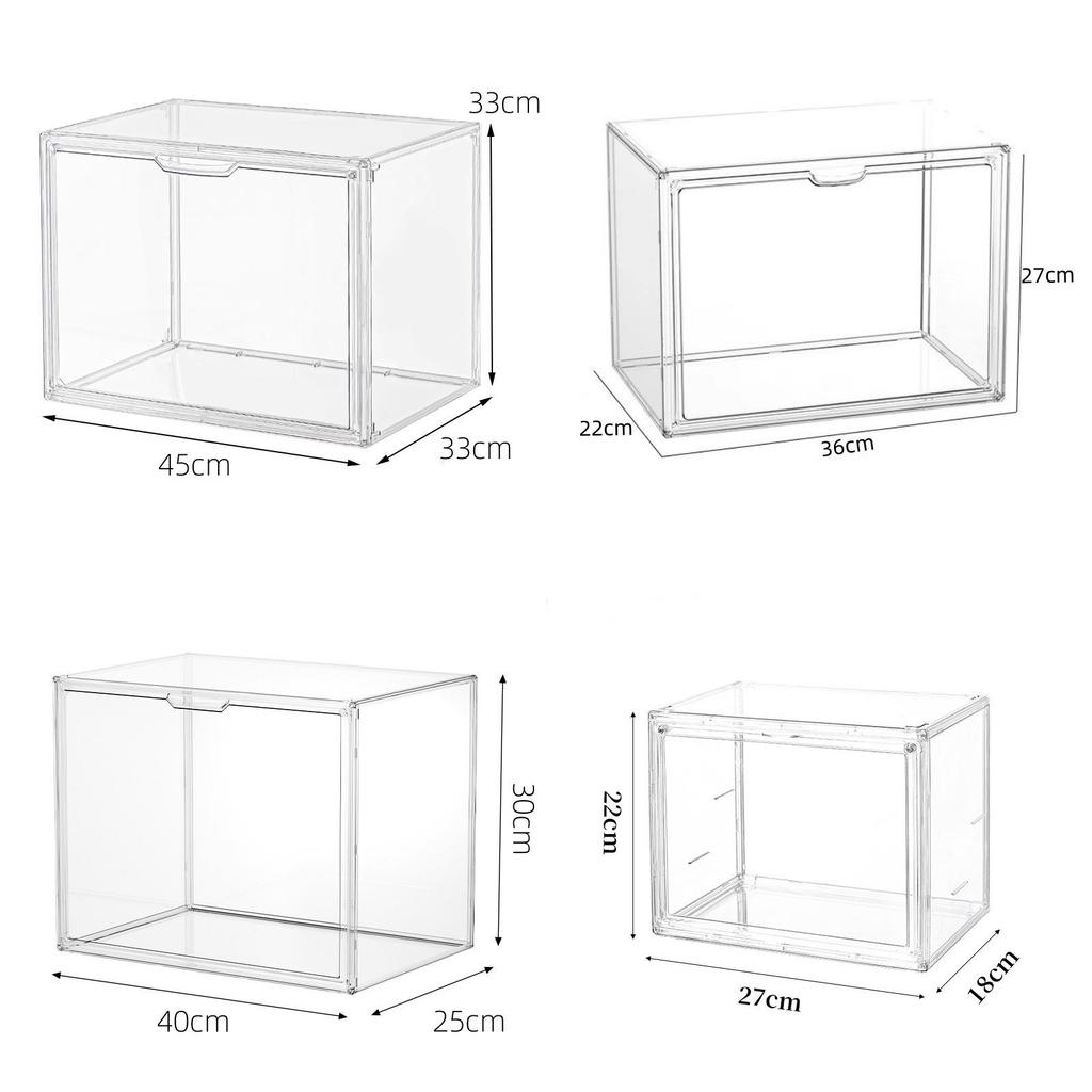 Transparent Plastic Book Storage Box With Lid For Cd Magazine Desktop Organizer