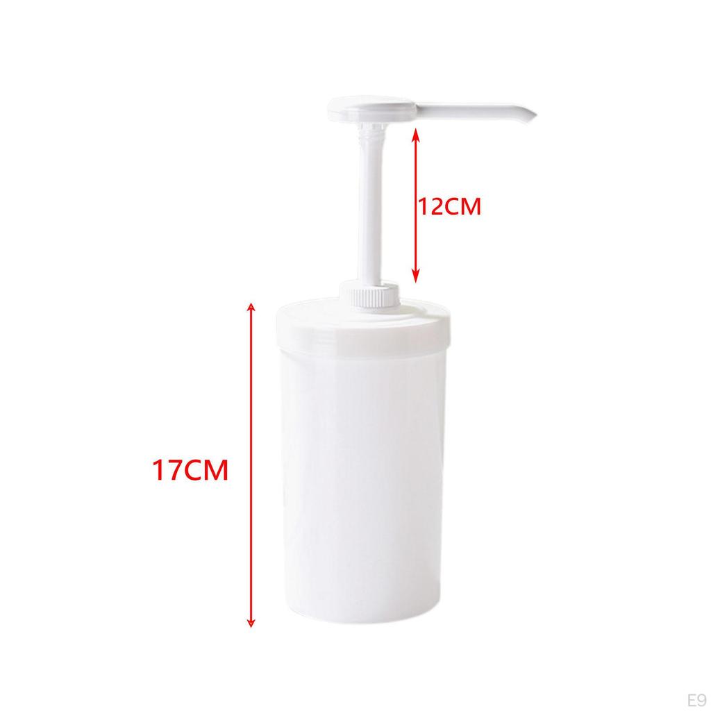 Coffee Syrup Dispenser Ketchup Pump Honey Jar Container with Sauces Condiment Sauce