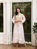 Muslim Women Embroidered Dubai Arabian Loose Dress Evening Dress Eid Robe