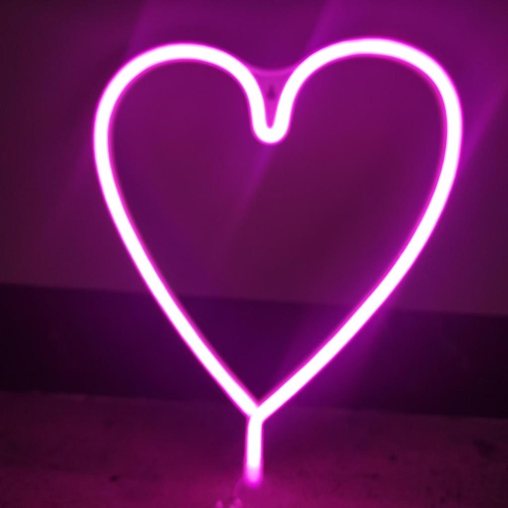 Herz & Stern LED Neon Mondlicht