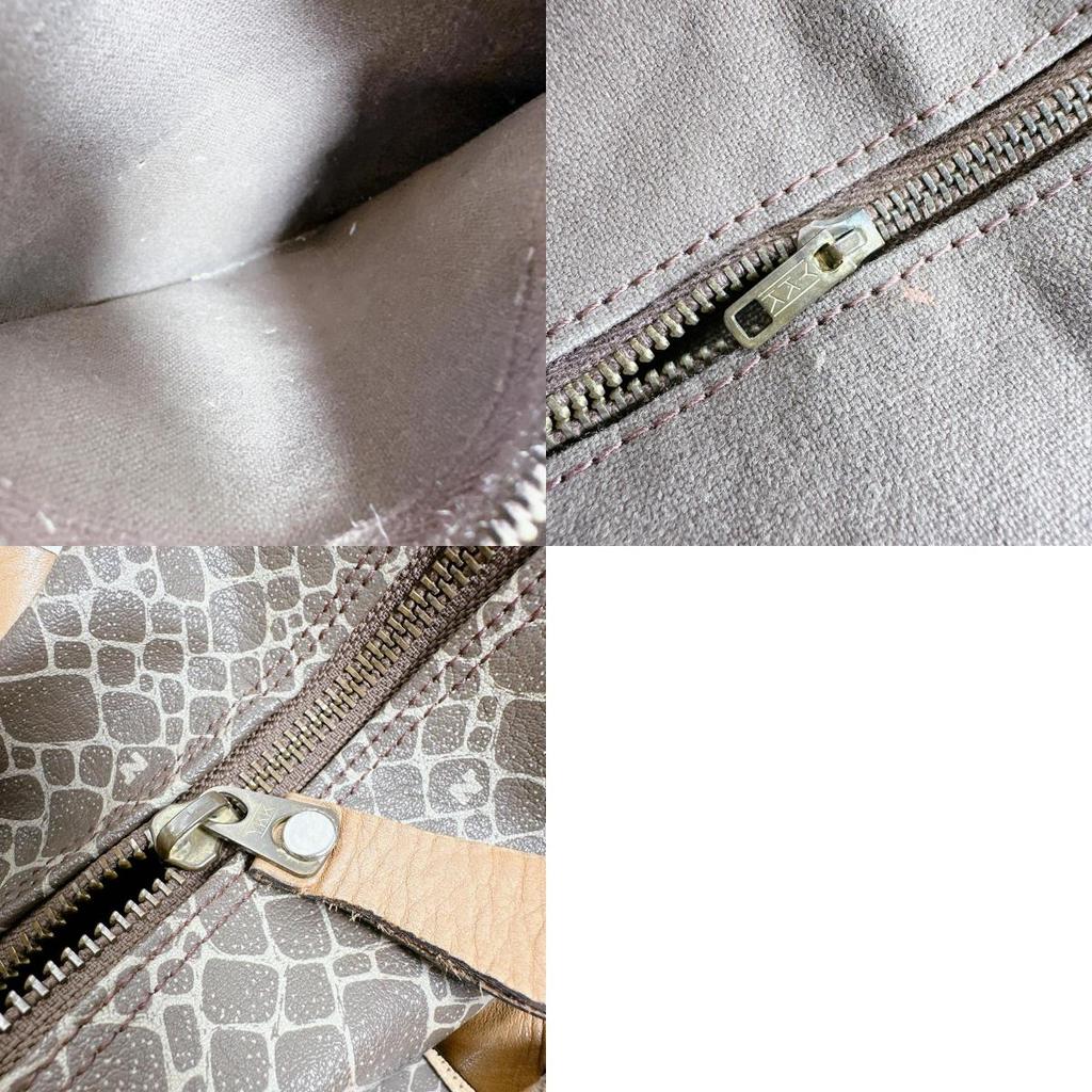 NINA RICCI Animal pattern Handbag PVC Brown Women Used