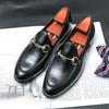 Fashion Luxury Men Formal Shoes Black Brown Classic Horse Buckle Fashion Versatile Loafers European Gentlemen Shoes Size 38-48 Men Shoes