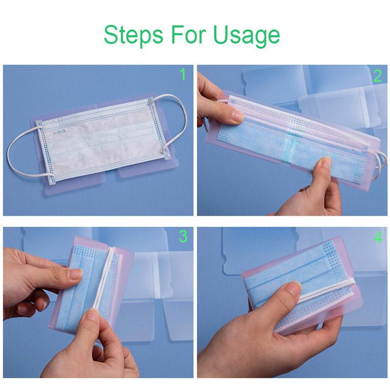 Dustproof Mask Folder Container Foldable Face Mask Storage Folder Clip Disposable Mask Storage Box Organizer Face Mask Case