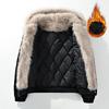 Men's Winter Fur Collar Hooded JacketsPadded Thicken Warm Parkas Outwear Streetwear Harajuku Oversized Jacket