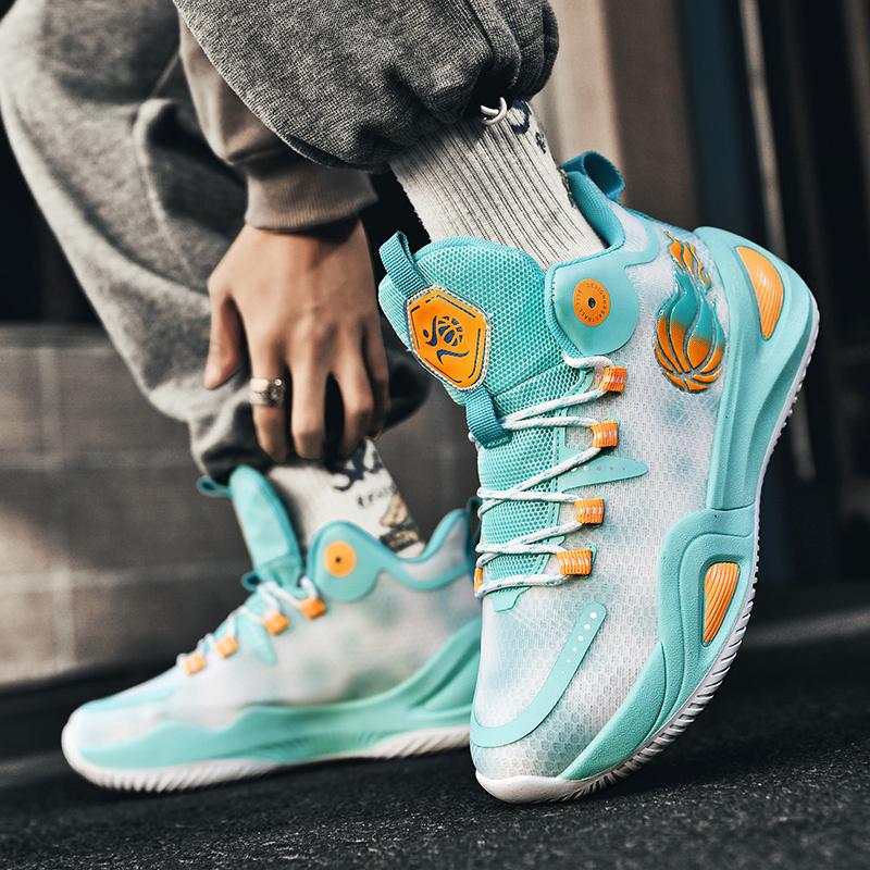 Men's Basketball Shoes Cushioned Breathable Sneakers Train Athletes Gym Sport Shoe Lace Up Casual Footwear Lightweight Sneakers
