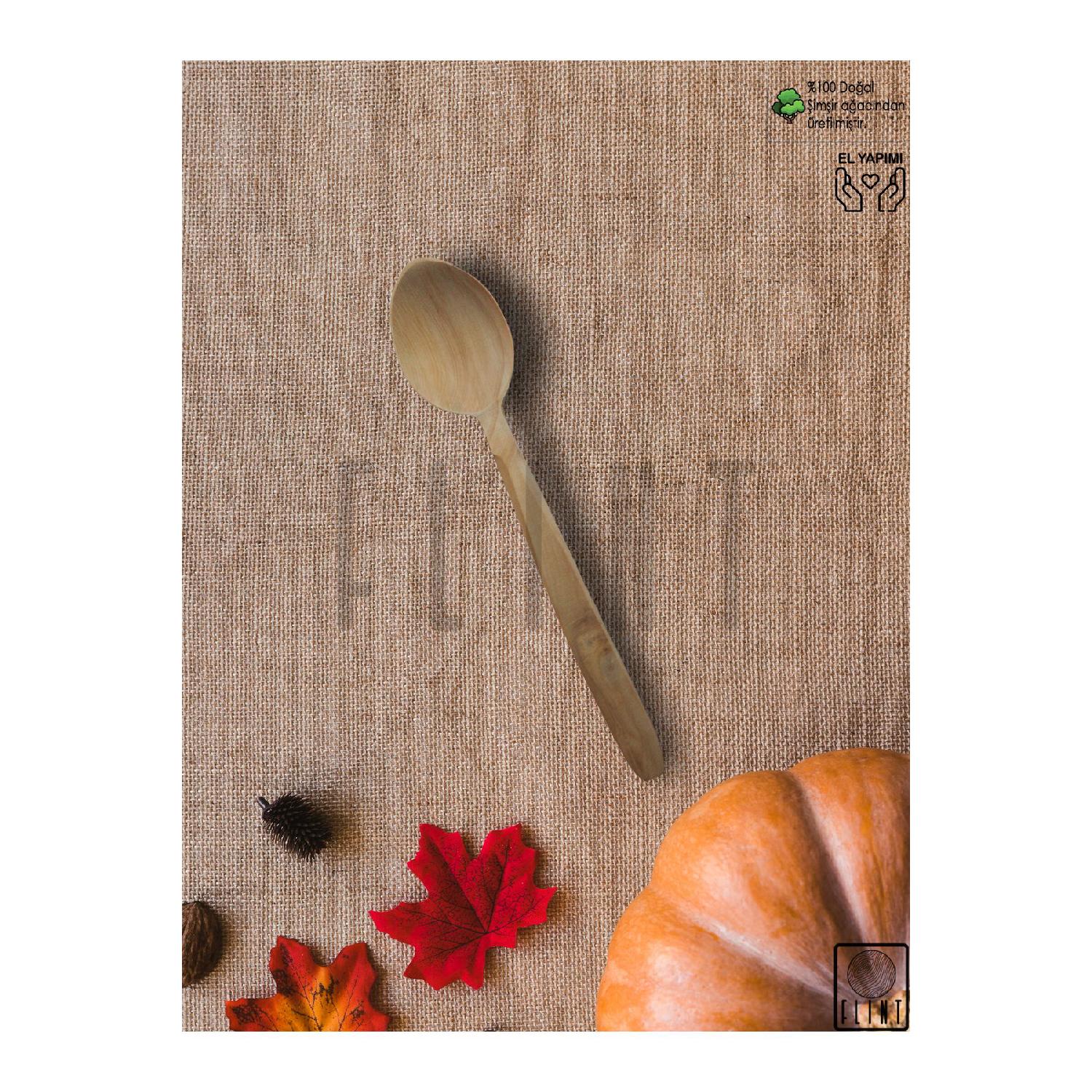

Boxwood Handmade Wooden Wooden Spoon Kitchen Tablespoon 21cm коричневий