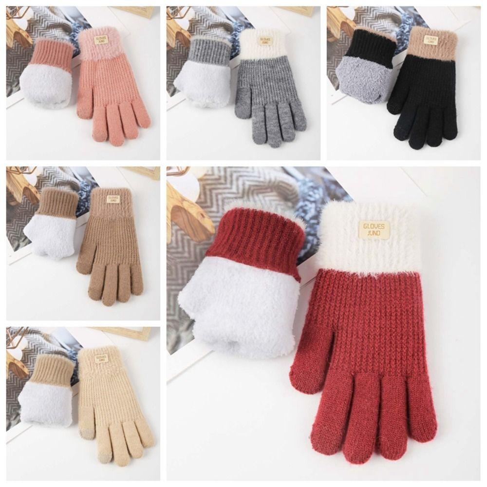 Windproof Knitted Gloves  Anti-cold Mittens Cute Winter Gloves  Outdoor