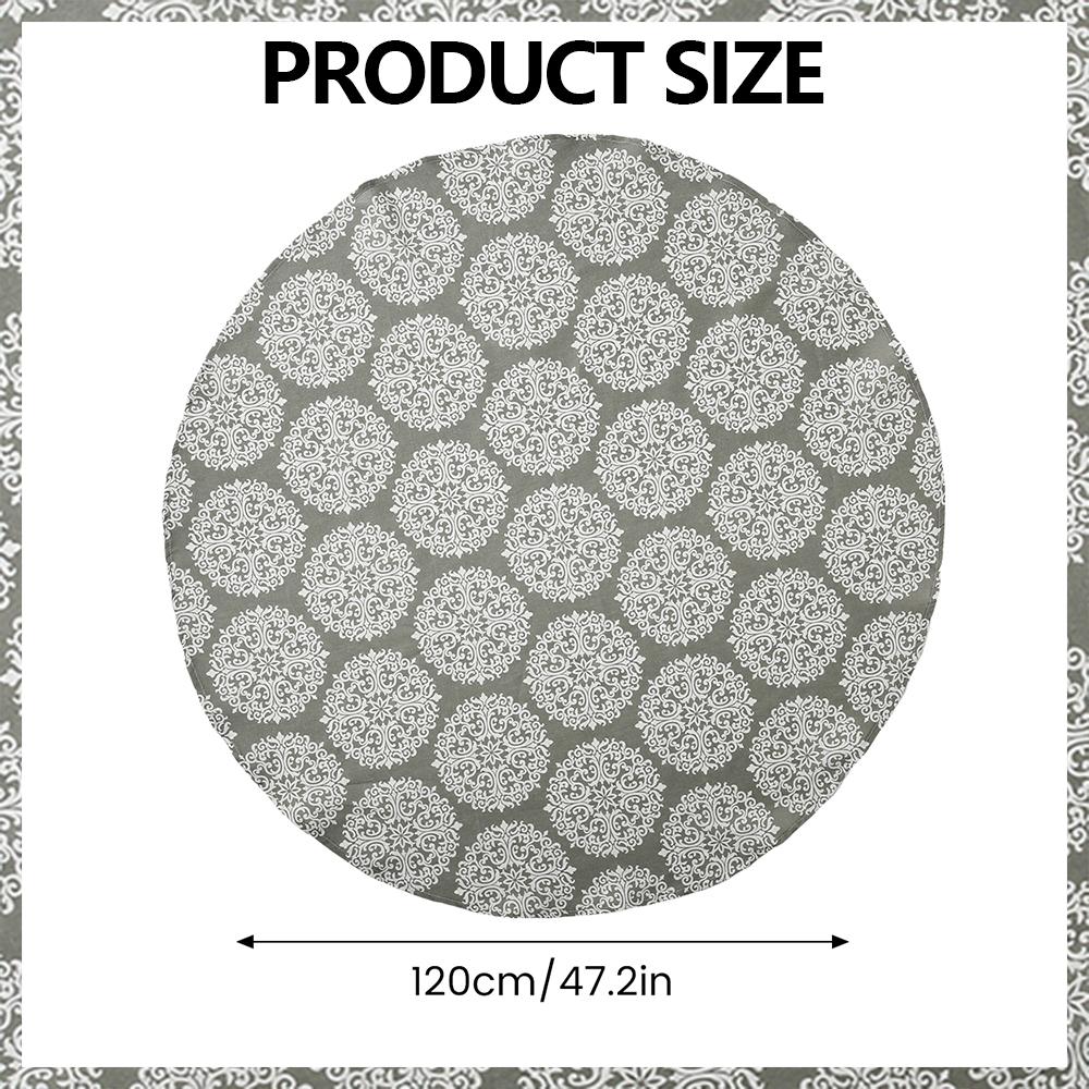 Round Tablecloth 47/59/39 Inch Linen Dining Room Table Cover Washable Table Cloth Decorative Table Cover for Indoor and Outdoor