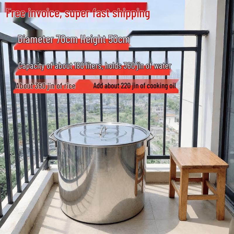 Large Thick Stainless Steel Stockpot with Lid