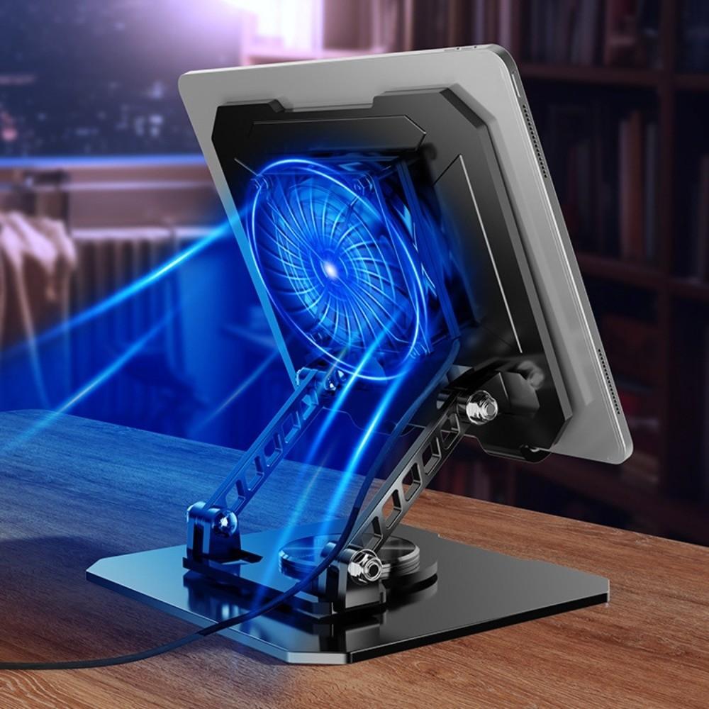 Foldable Cooling Fan Tablet Bracket 360 ° Rotatable Tablet Radiator Bracket  Live Stream