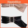 Chic Pu Waist Cincher With Pearl Buckle Ideal For Autumn Winter Fashion Accessories