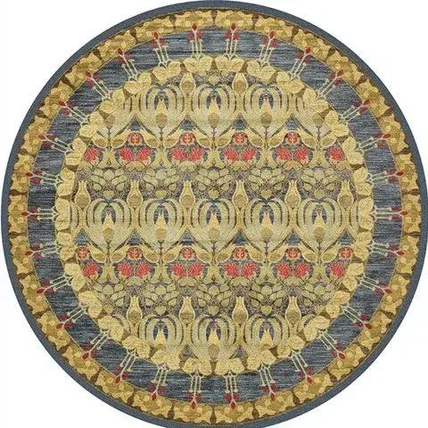 Retro Round Living Room Carpet American Hanging Chair Rugs Bohemia Bedroom Bedside Rug Home Luxury Decoration Sofa Non-slip Mat