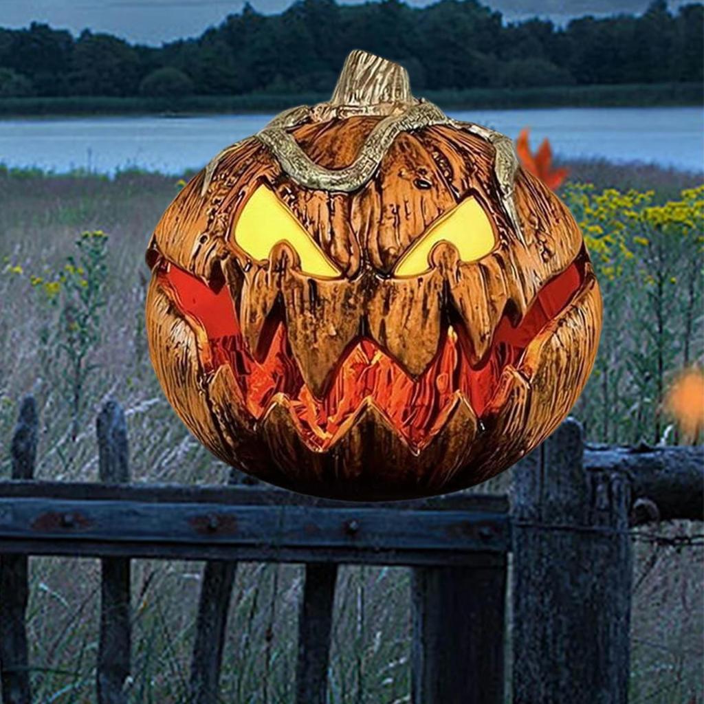 Halloween Pumpkin Decoration Yard Decor Lighted Funny Statue Handmade Scene Layout