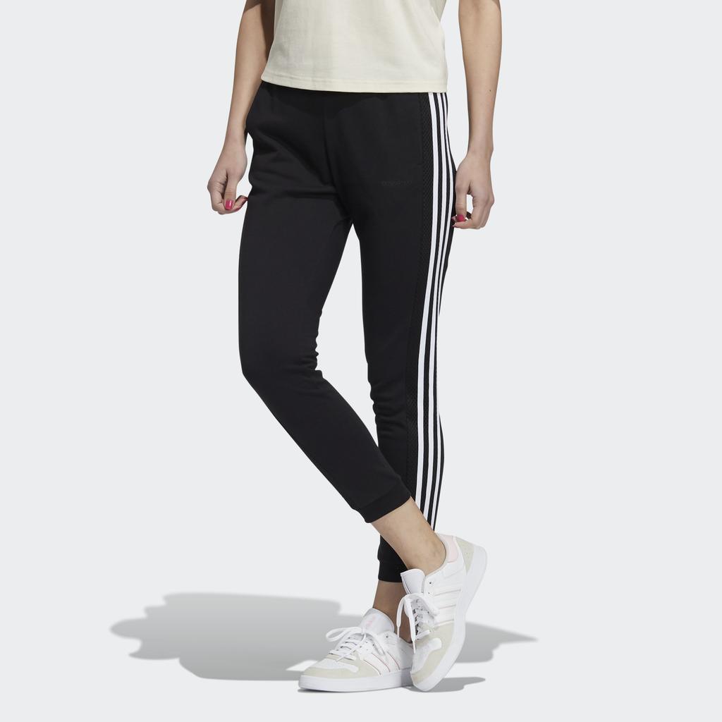 Adidas Neo Comfortable Casual American Retro Sports Pants Women Bottoms Black HE7603