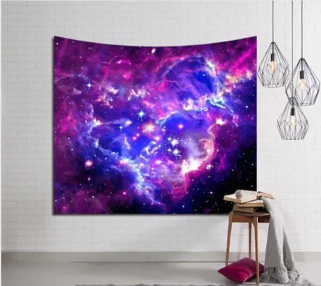 1pc,Galaxy Printed Wall Hanging Tapestry Hippie Retro Home Decor Beach Mat