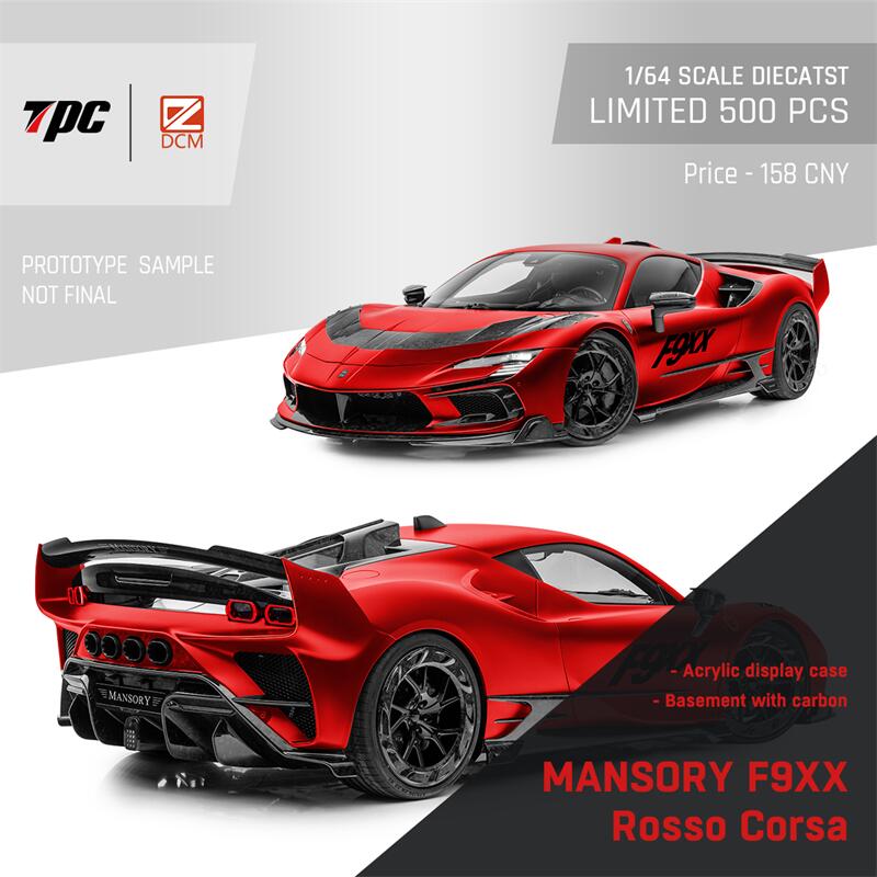 ABBM1 DCM x TPC 1:64 SF90 F9XX Mansory Stradale / Spider limited 500 Diecast Model Car
