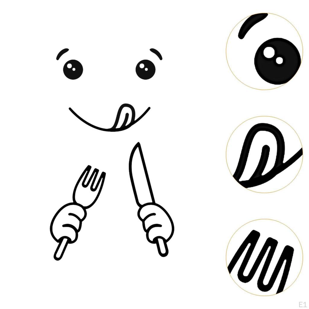 Wall Decal Yummy Face Fridge Sticker Delicious Removable PVC Modern Decorative Art Decor Mural