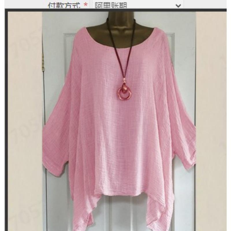 Summer New Style Ladies Irregular Sleeves Casual Round Neck All-match T-shirt