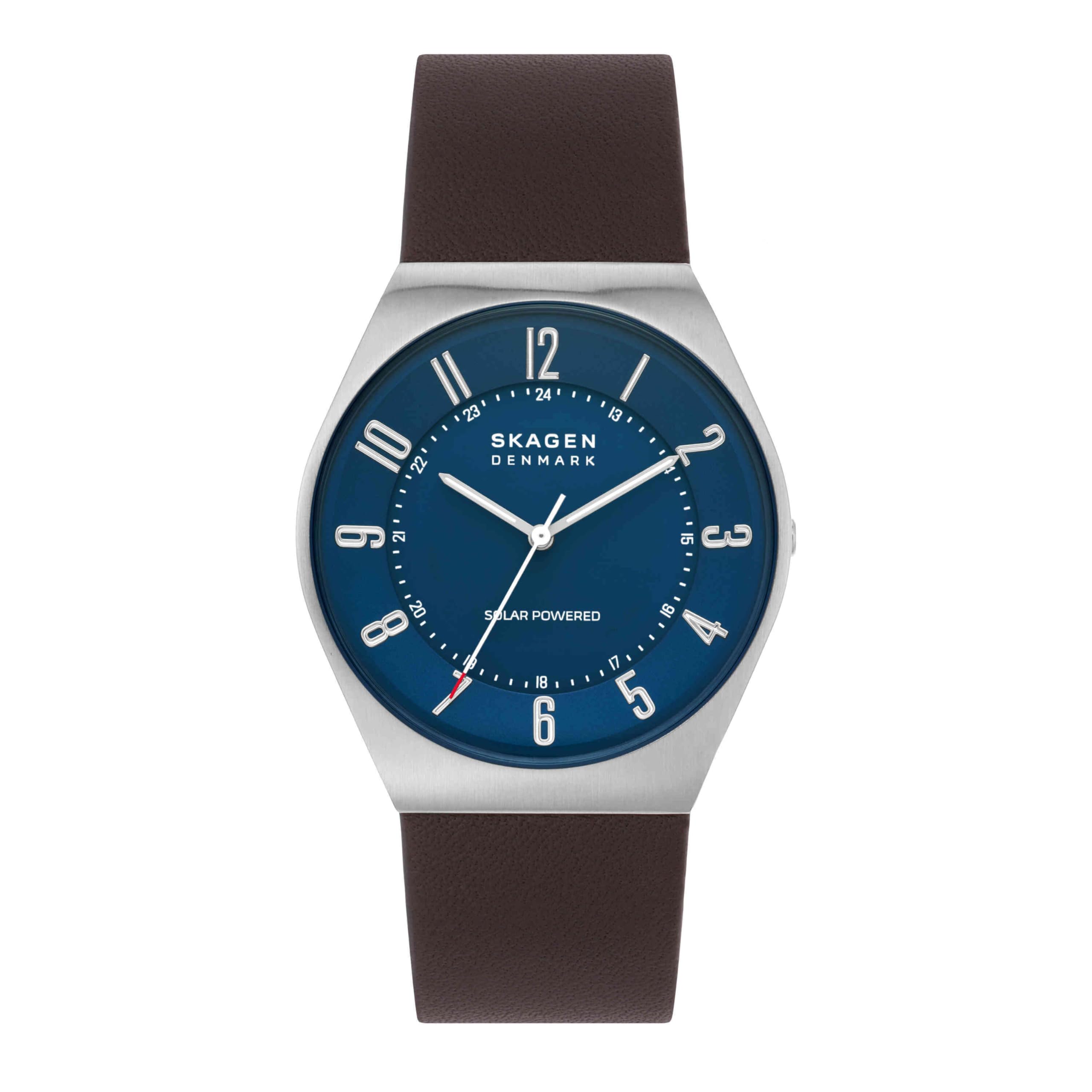 Часы Grenen с солнечной батареей SKW6838 Коричневые [SKAGEN] Мужские коричневый