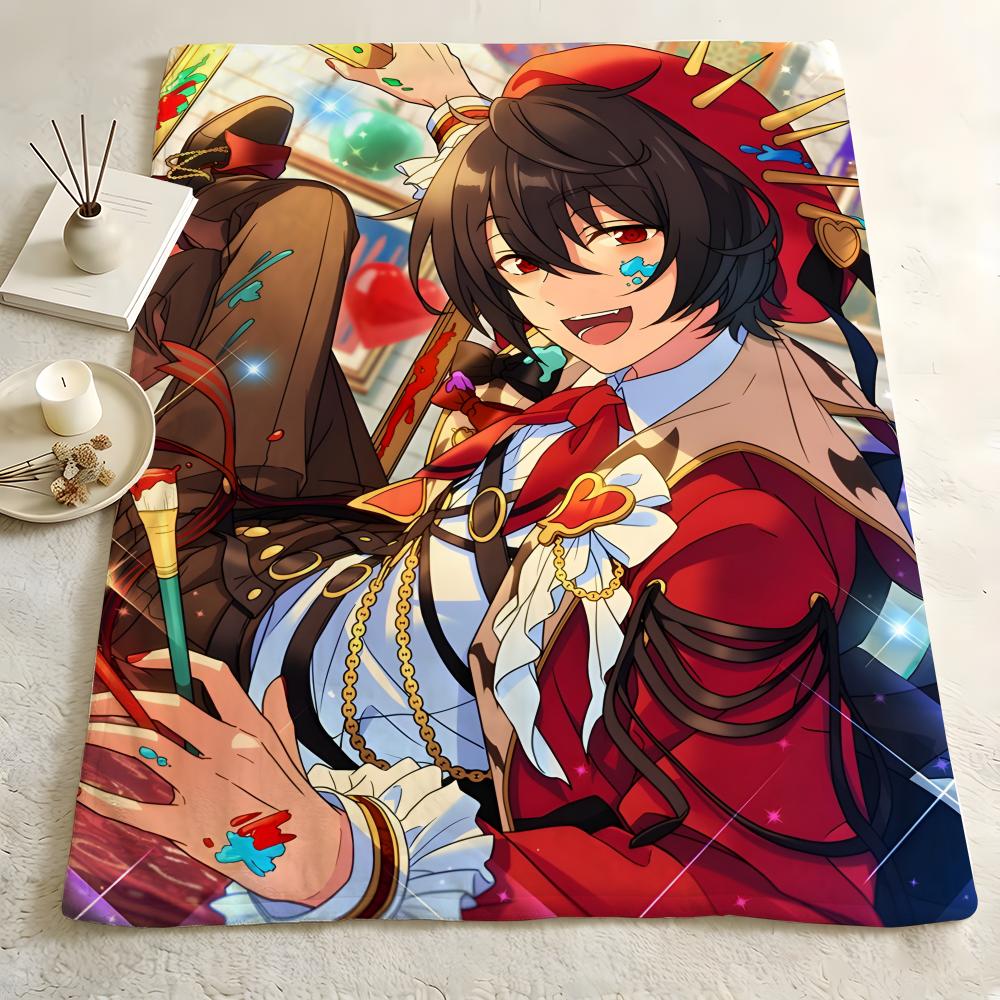 Anime E-Ensemble S-Stars Throw Flannel Blanket Skin Soft Suitable for Sofa Living Room Bed Travel and Gifts