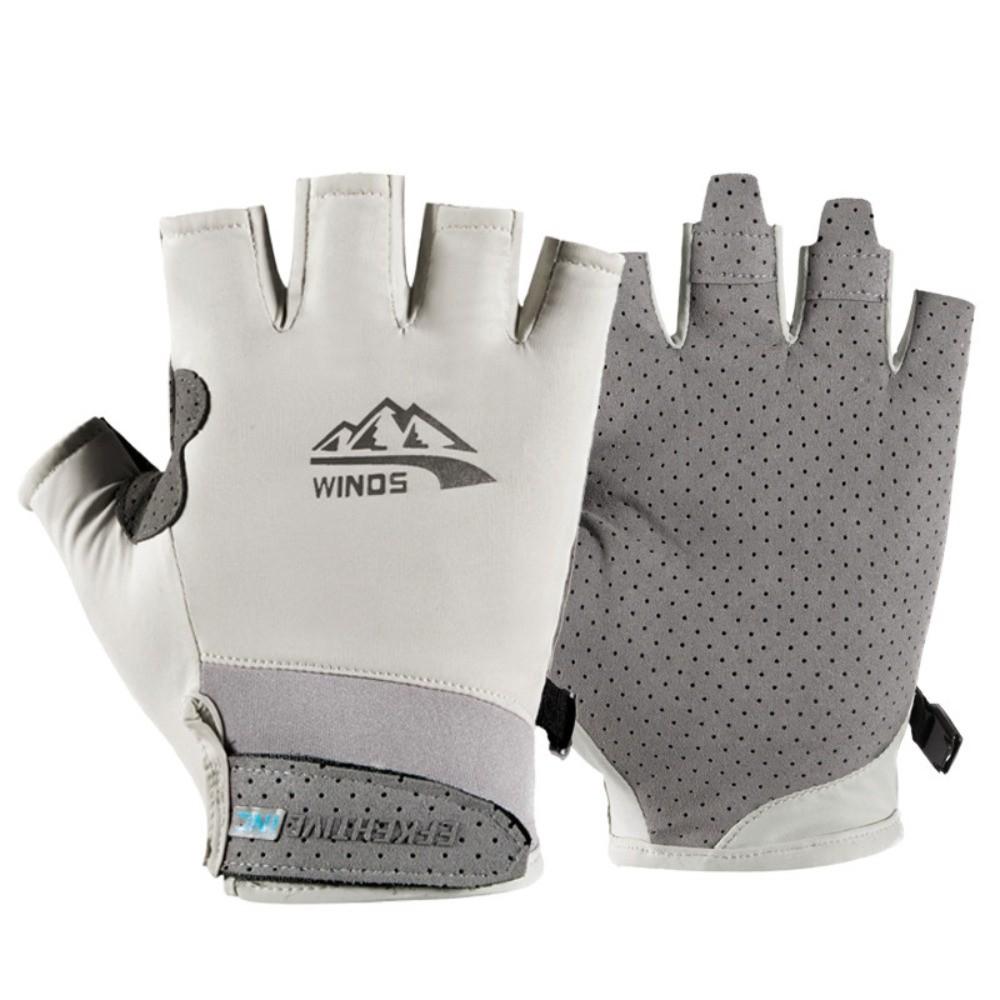 1 Pair Breathable Fitness Gloves Anti-lost Half-finger Mittens Cycling Gloves  Outdoor