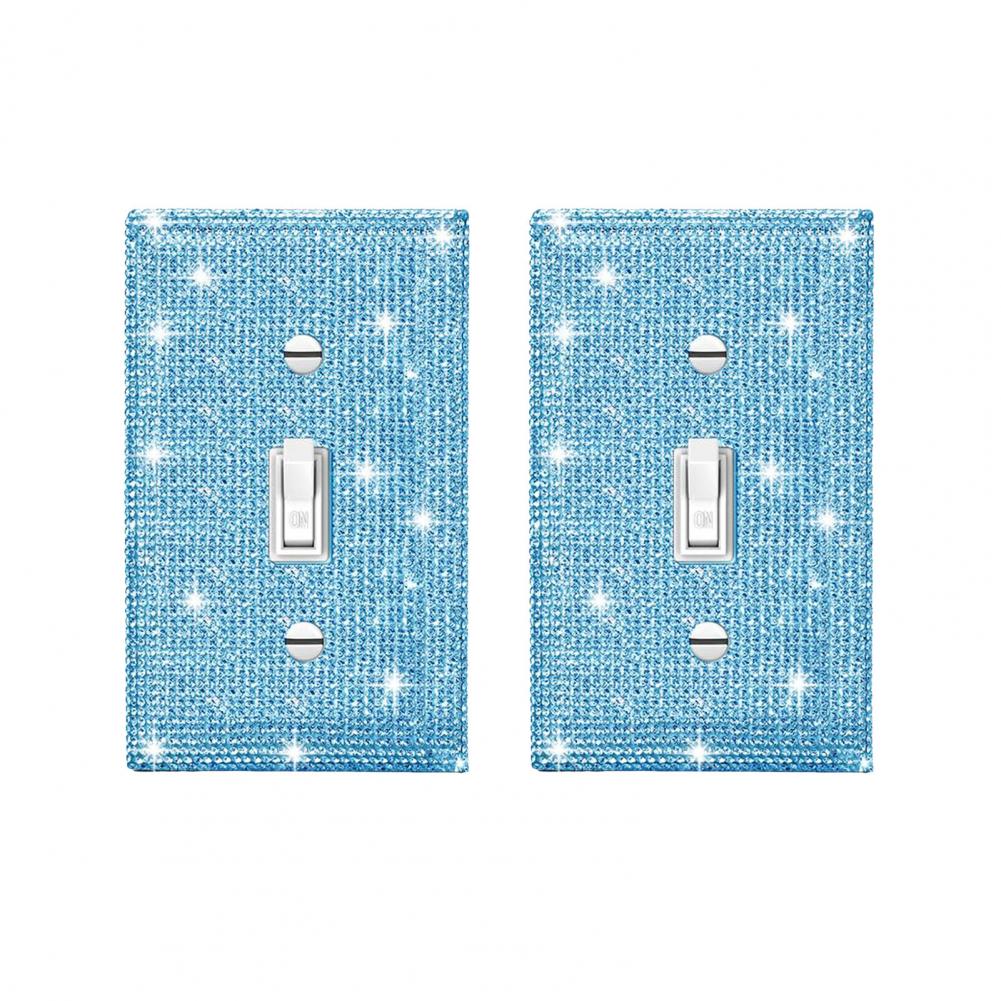Bathroom Switch Plate Elegant Single Toggle Light Switch Plates for Home Office Decor Set of 2 Decorative Outlet Covers for Room