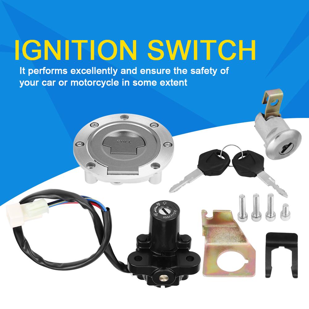 Fuel Gas Cap Ignition Switch Seat Lock W Key Set for Yamaha YZF R1 R6 FZ6 01 12
