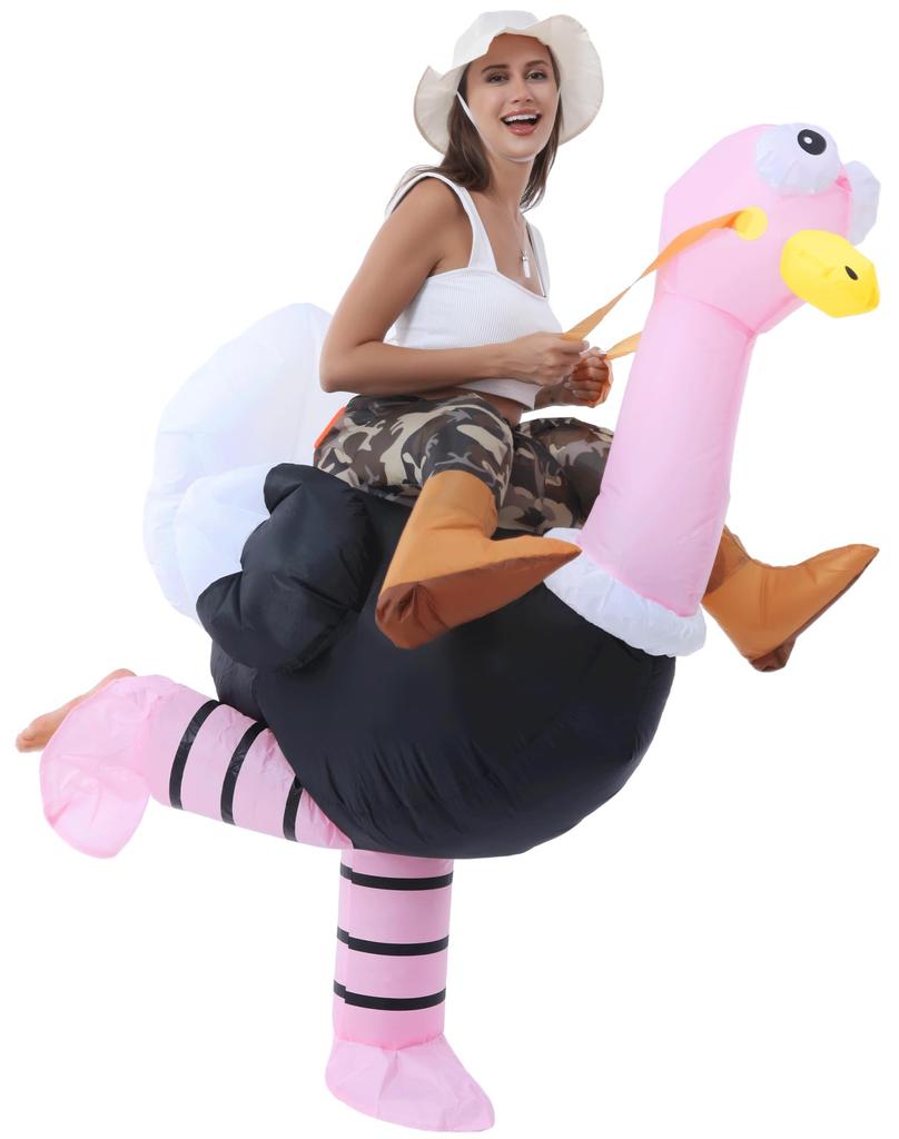 JOYBRO Adult Inflatable Ostrich Riding Ostrich Funny Ostrich Costume for Men and School One Size Fits Most Costume, Costume, Women, Role-Playing